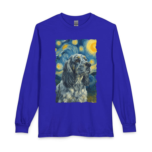Blue Roan Cocker Spaniel Starry Night Long Sleeve