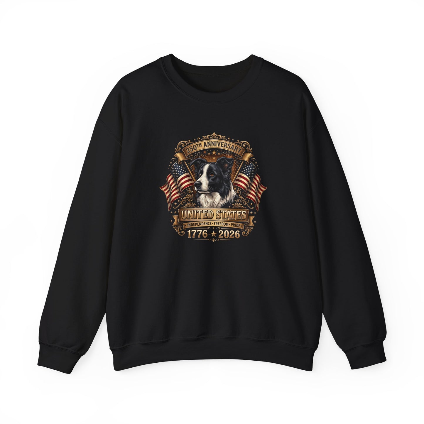 Border Collie USA 250 Anniversary Crewneck Sweatshirt