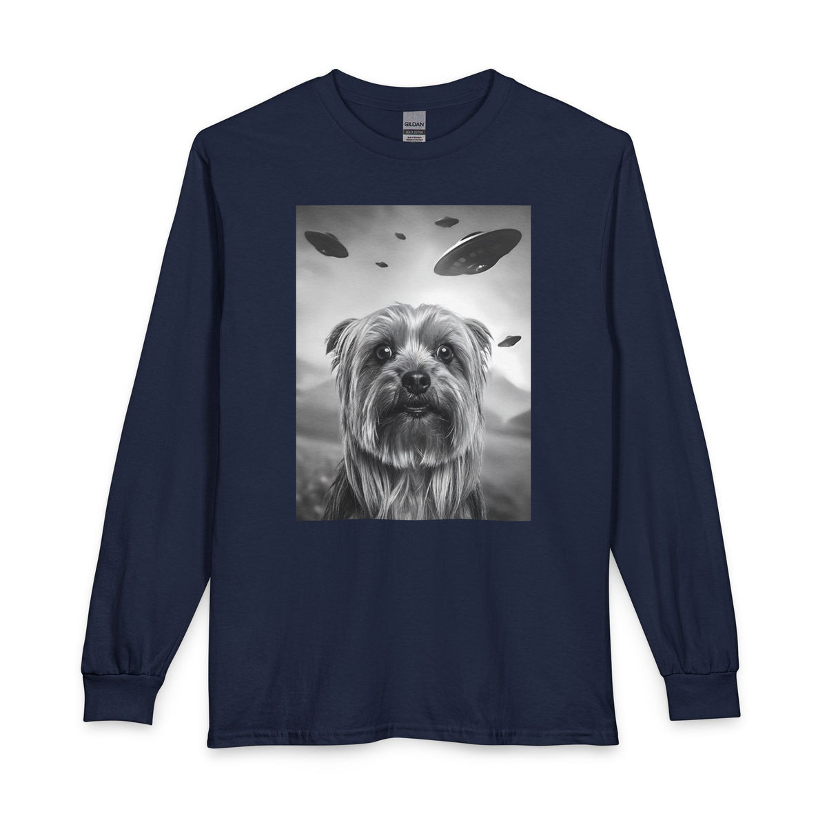 Yorkshire Terrier UFO Long Sleeve Navy