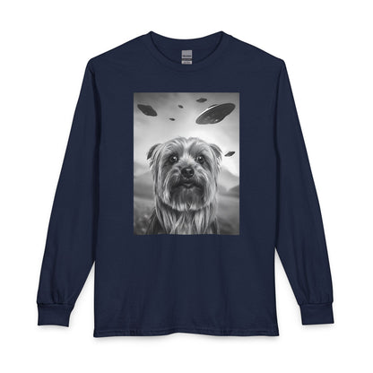 Yorkshire Terrier UFO Long Sleeve Navy