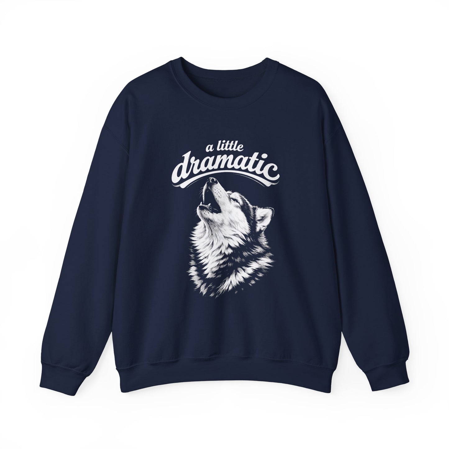 Dramatic Husky Crewneck Sweatshirt Navy