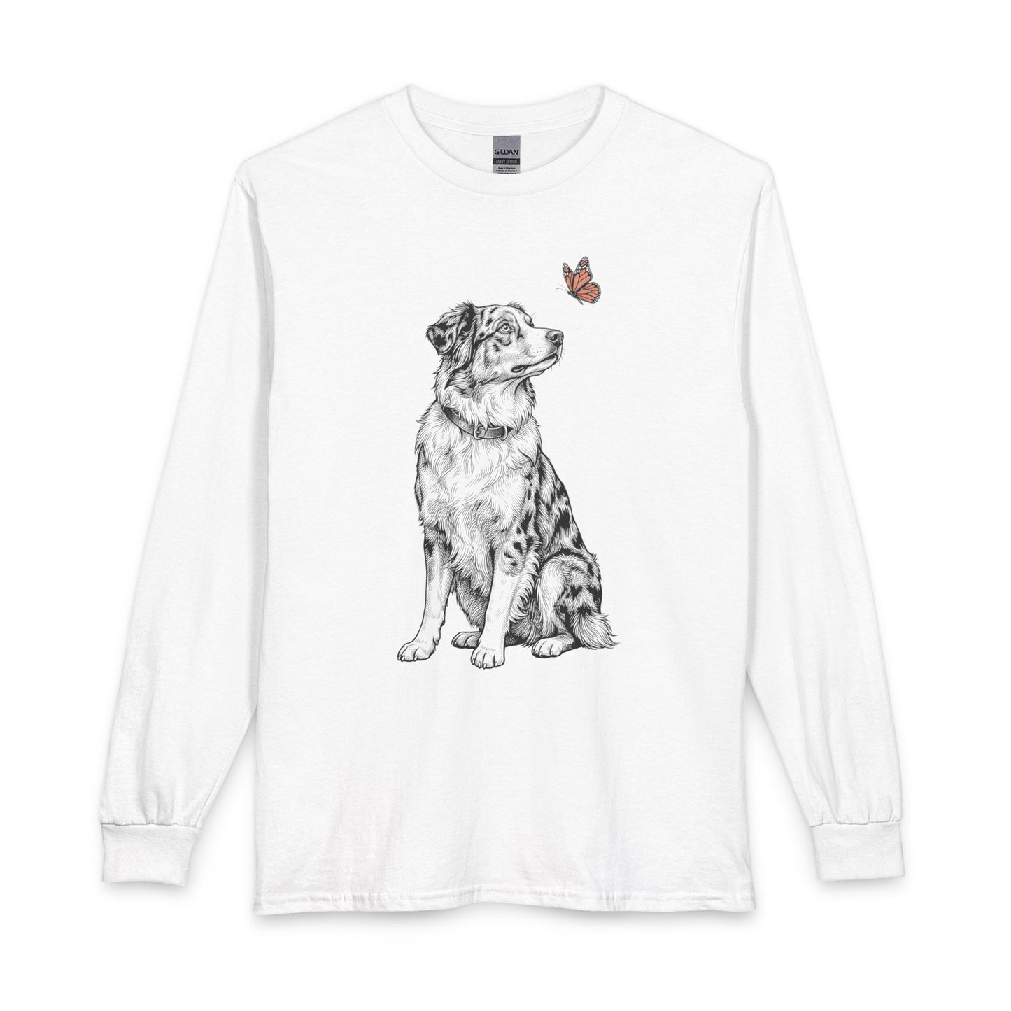 Australian Shepherd Butterfly Long Sleeve