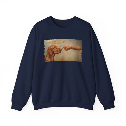 God Creates Vizsla Crewneck Sweatshirt