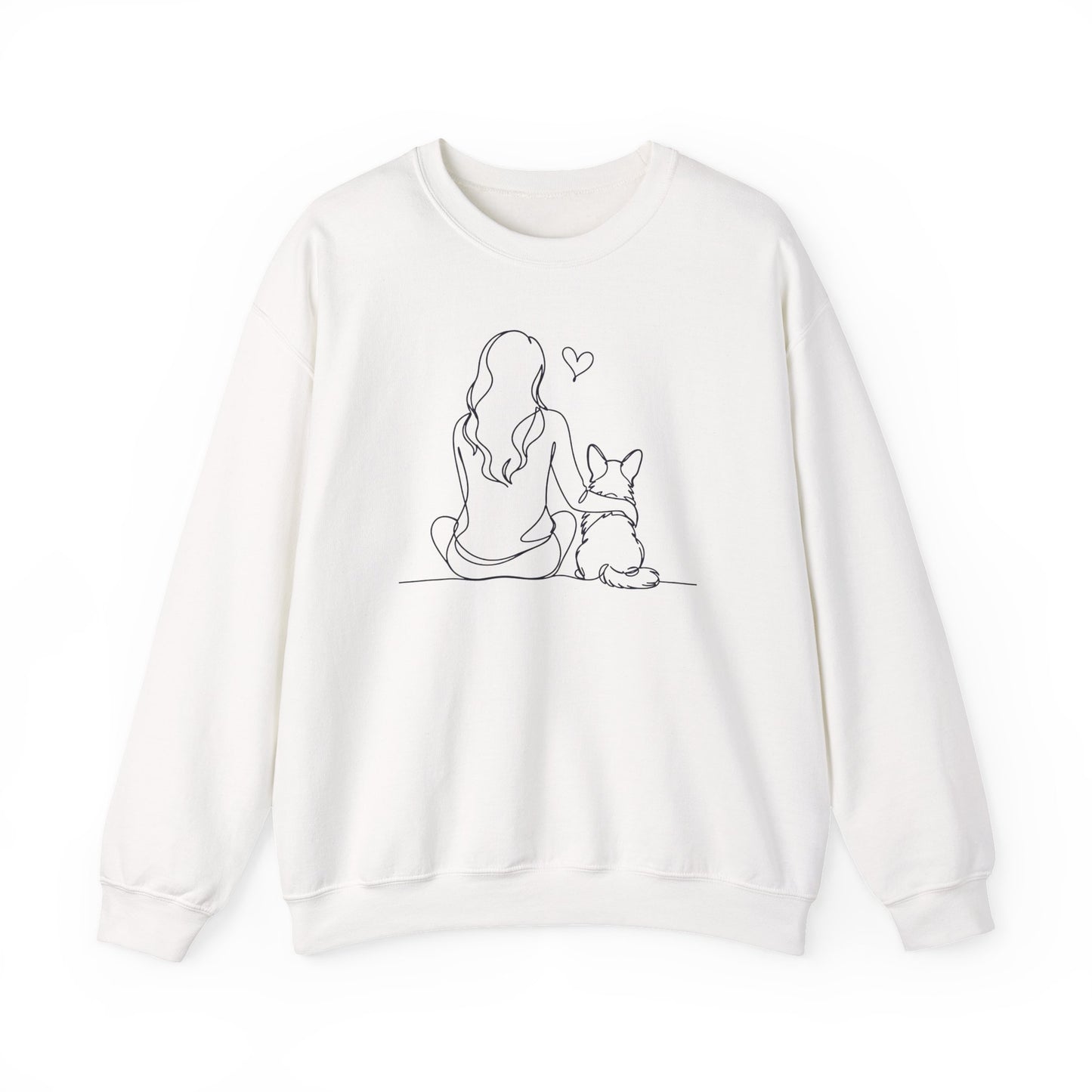 Cardigan Welsh Corgi and Girl Crewneck Sweatshirt