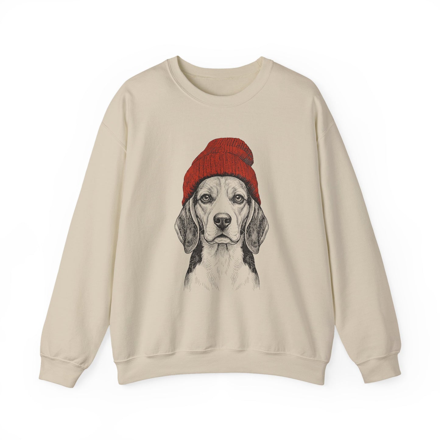 Beagle Beanie Crewneck Sweatshirt
