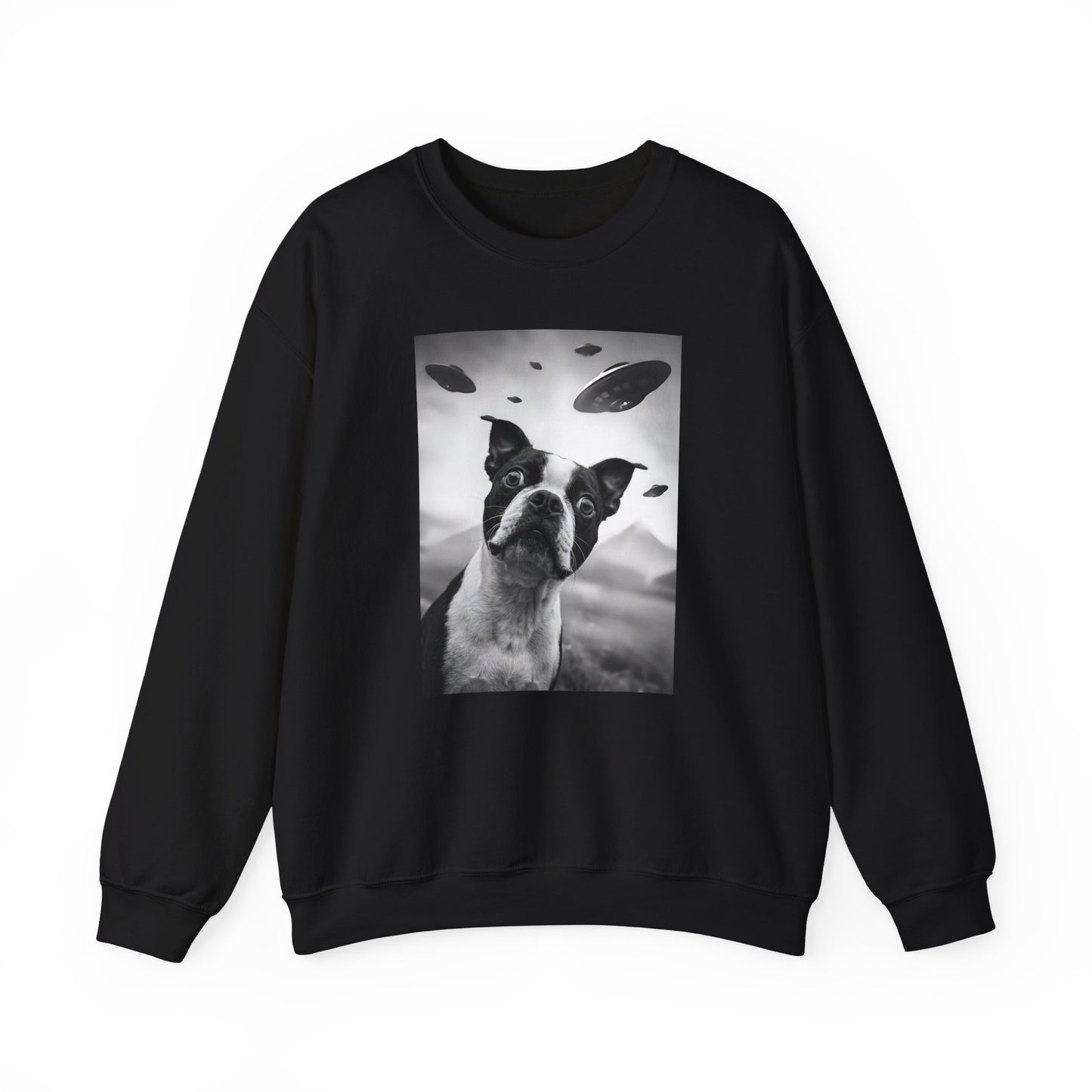 Boston Terrier UFO Crewneck Sweatshirt