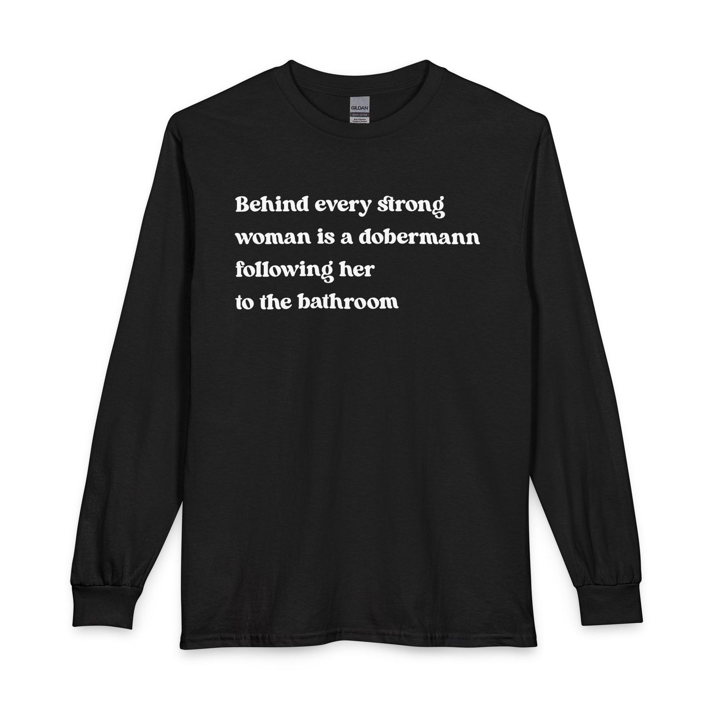 Doberman Strong Woman Long Sleeve