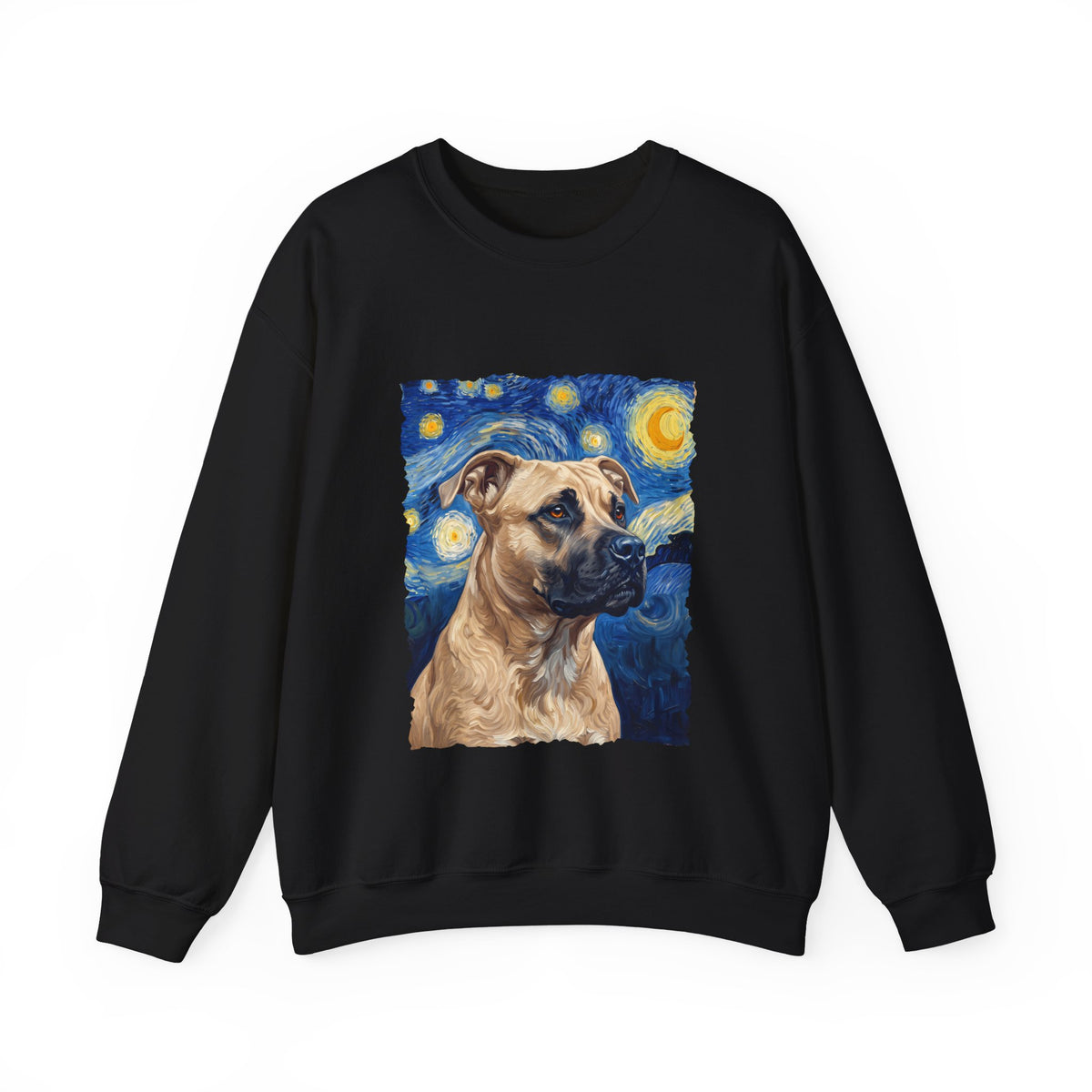 Pitbull Fawn Van Gogh Crewneck Sweatshirt