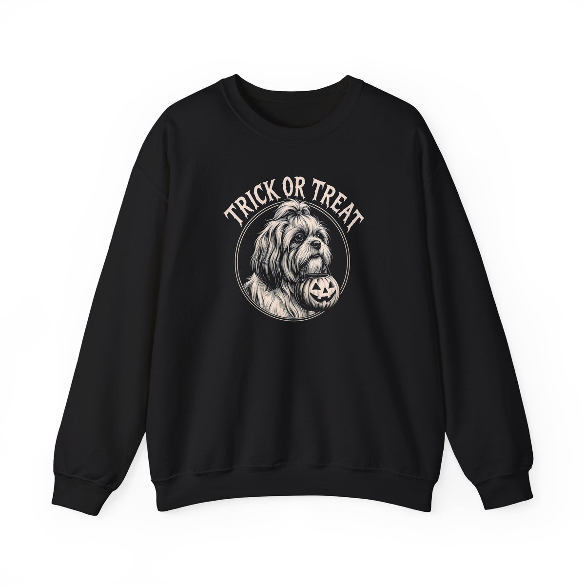 Shih Tzu Trick Or Treat Crewneck Sweatshirt