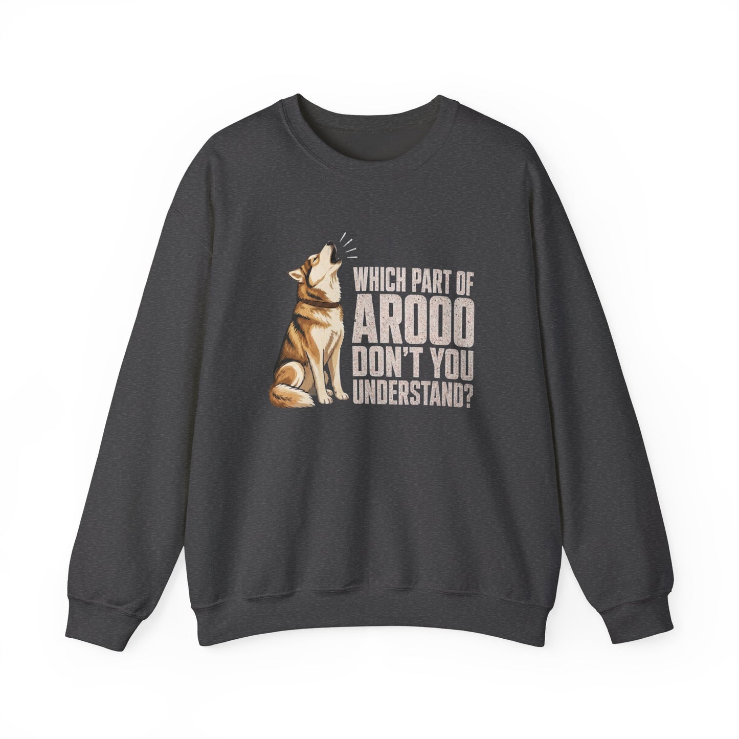 Sable Husky Howl Crewneck Sweatshirt Dark Heather