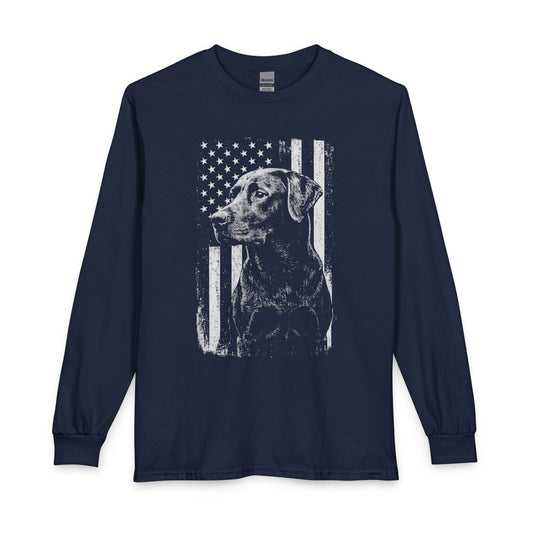 Labrador USA Flag Long Sleeve Navy