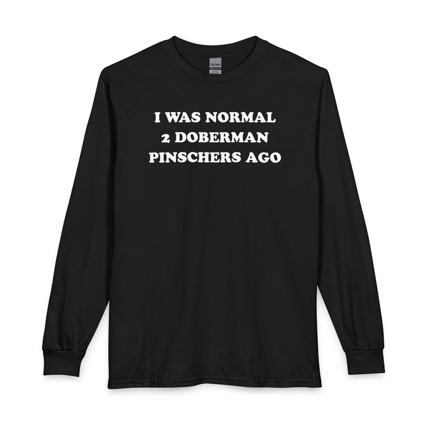 2 Doberman Pinschers Long Sleeve Black