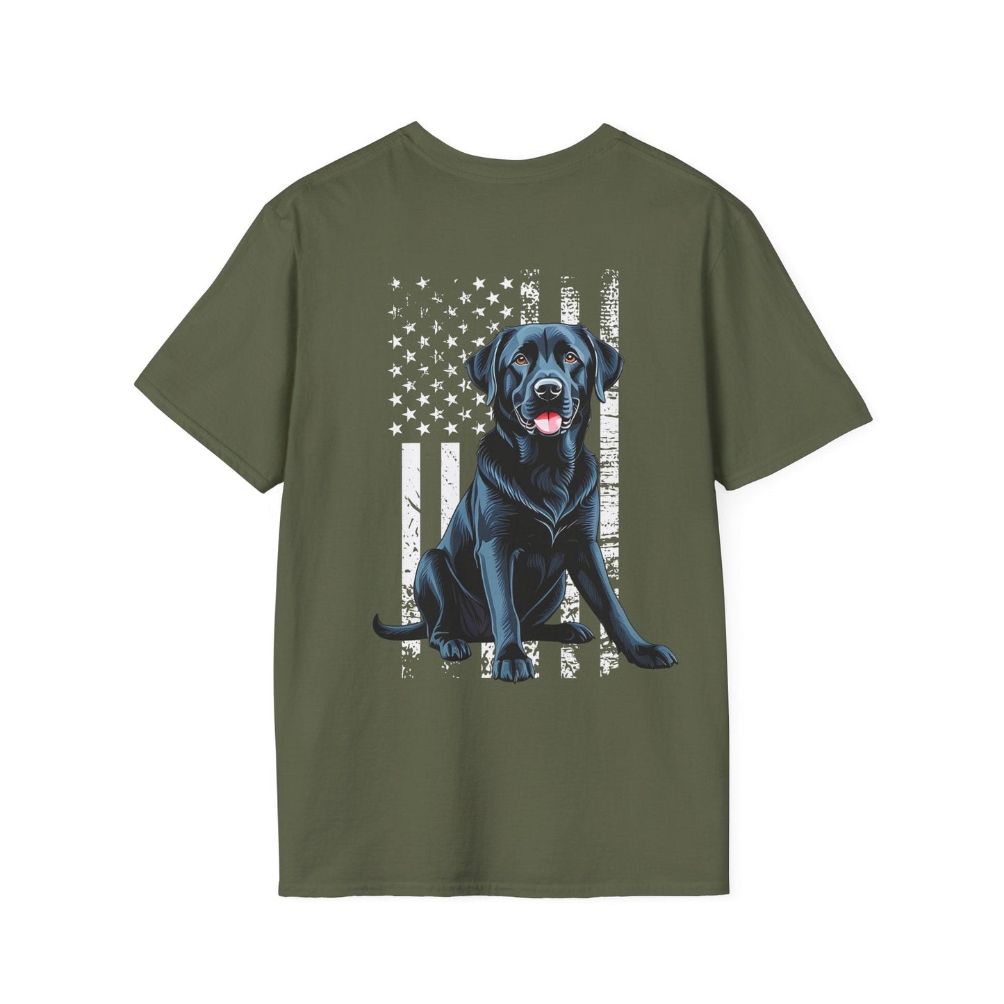 Black Lab USA Flag (Backside) Military Green