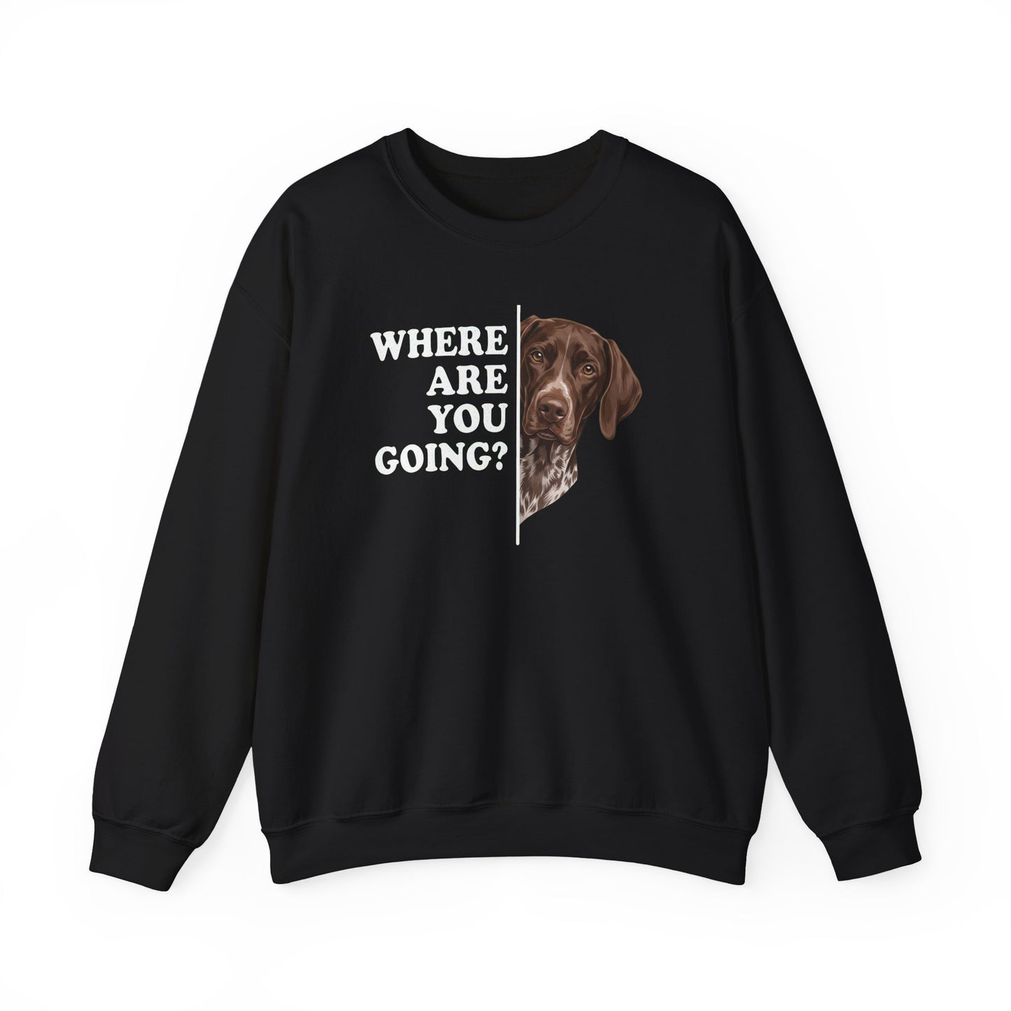German Shorthaired Pointer Following Crewneck Sweatshirt