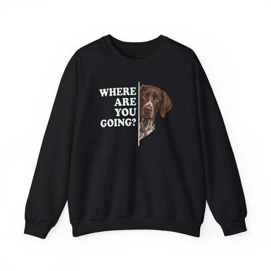 German Shorthaired Pointer Following Crewneck Sweatshirt