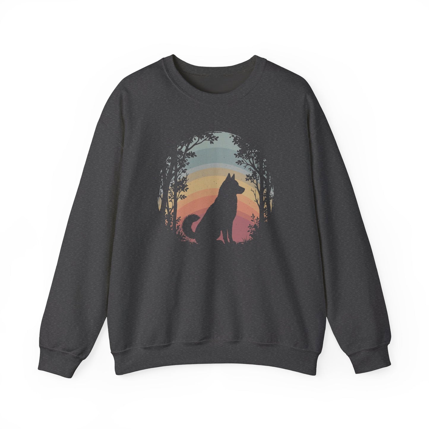 Husky Nature Crewneck Sweatshirt Dark Heather