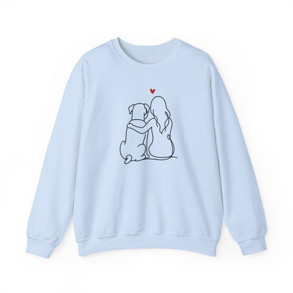 Boxer and Girl Crewneck Sweatshirt