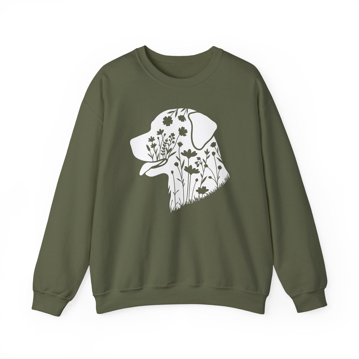 Rottweiler Flowers Crewneck Sweatshirt