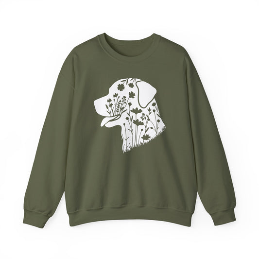 Rottweiler Flowers Crewneck Sweatshirt