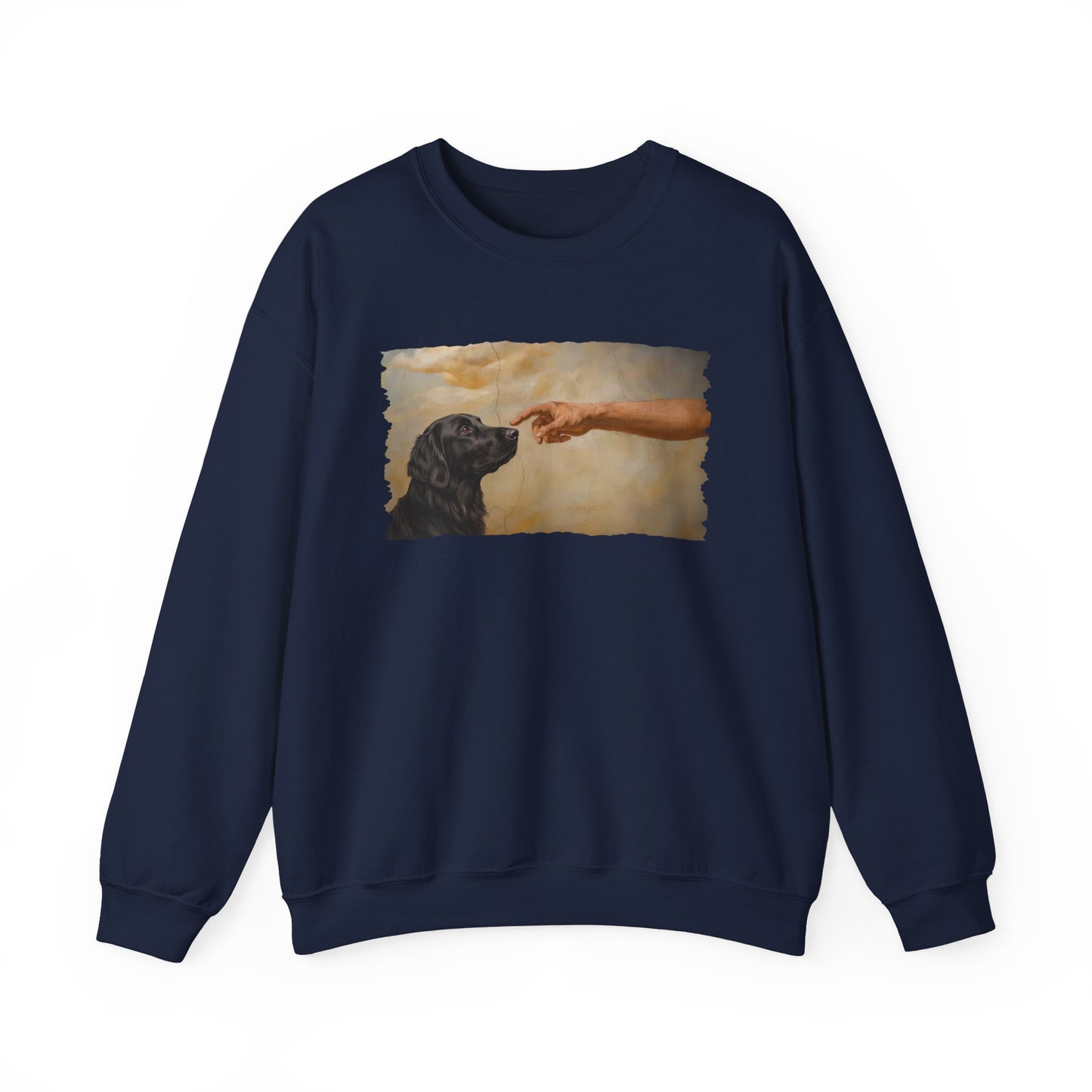 God Creates Flat-Coated Retriever Crewneck Sweatshirt
