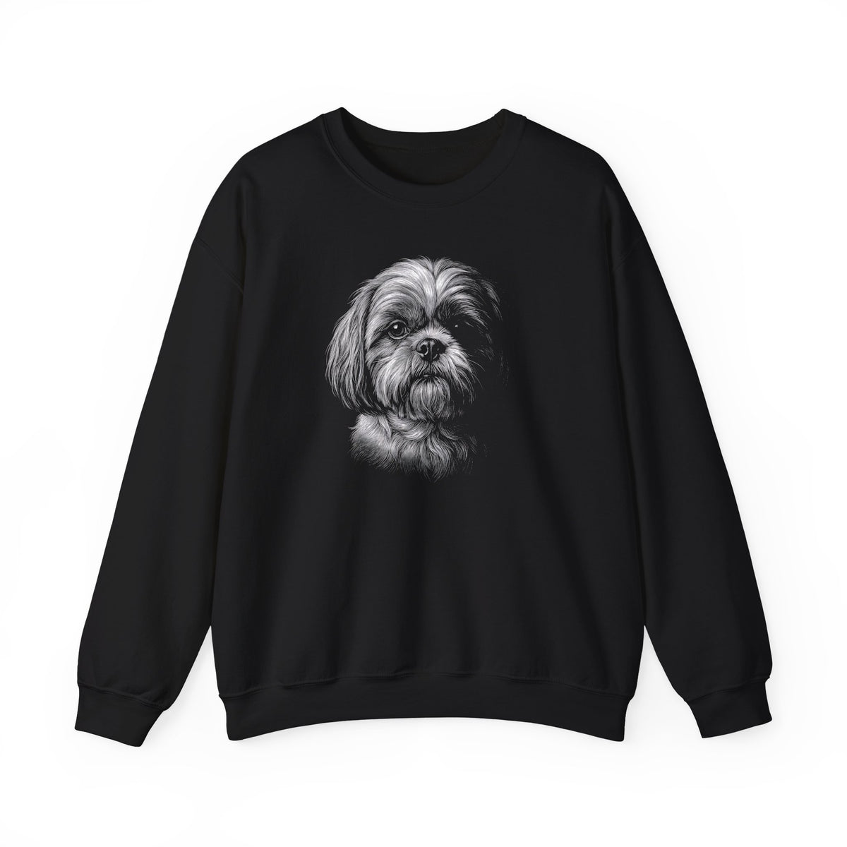 Shih Tzu Engraved Crewneck Sweatshirt