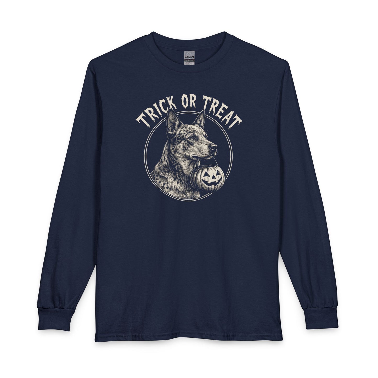 Blue Heeler Trick or Treat Halloween Long Sleeve