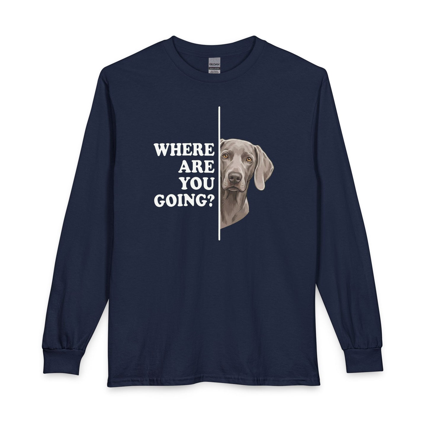 Weimaraner Following Long Sleeve Navy