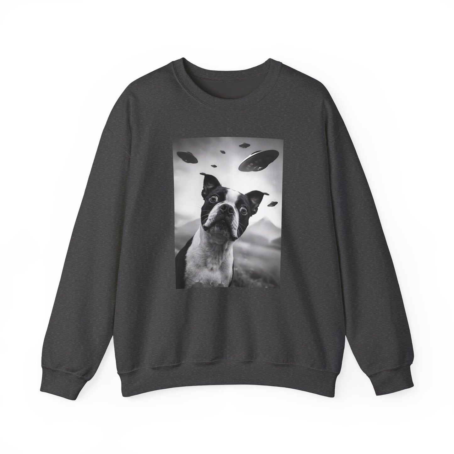Boston Terrier UFO Crewneck Sweatshirt