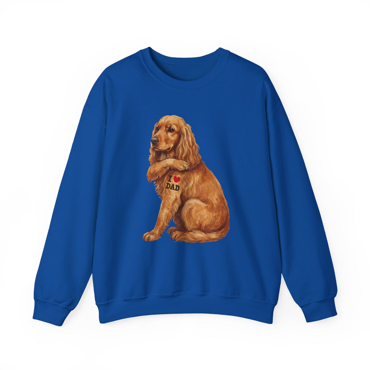 Cocker Spaniel I Love Dad Crewneck Sweatshirt