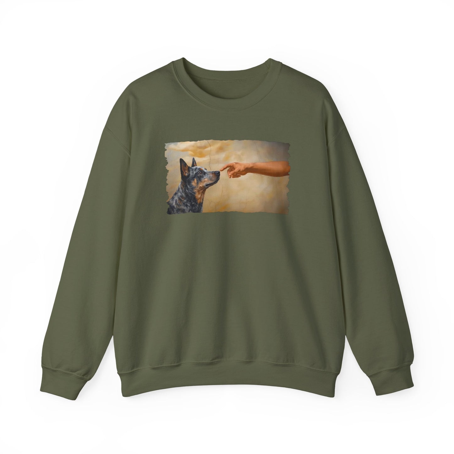God Creates Blue Heeler Crewneck Sweatshirt