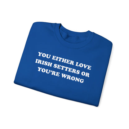 Love Irish Setter Crewneck Sweatshirt