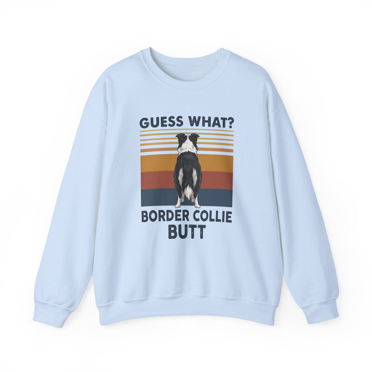 Border Collie Butt Crewneck Sweatshirt Light Blue