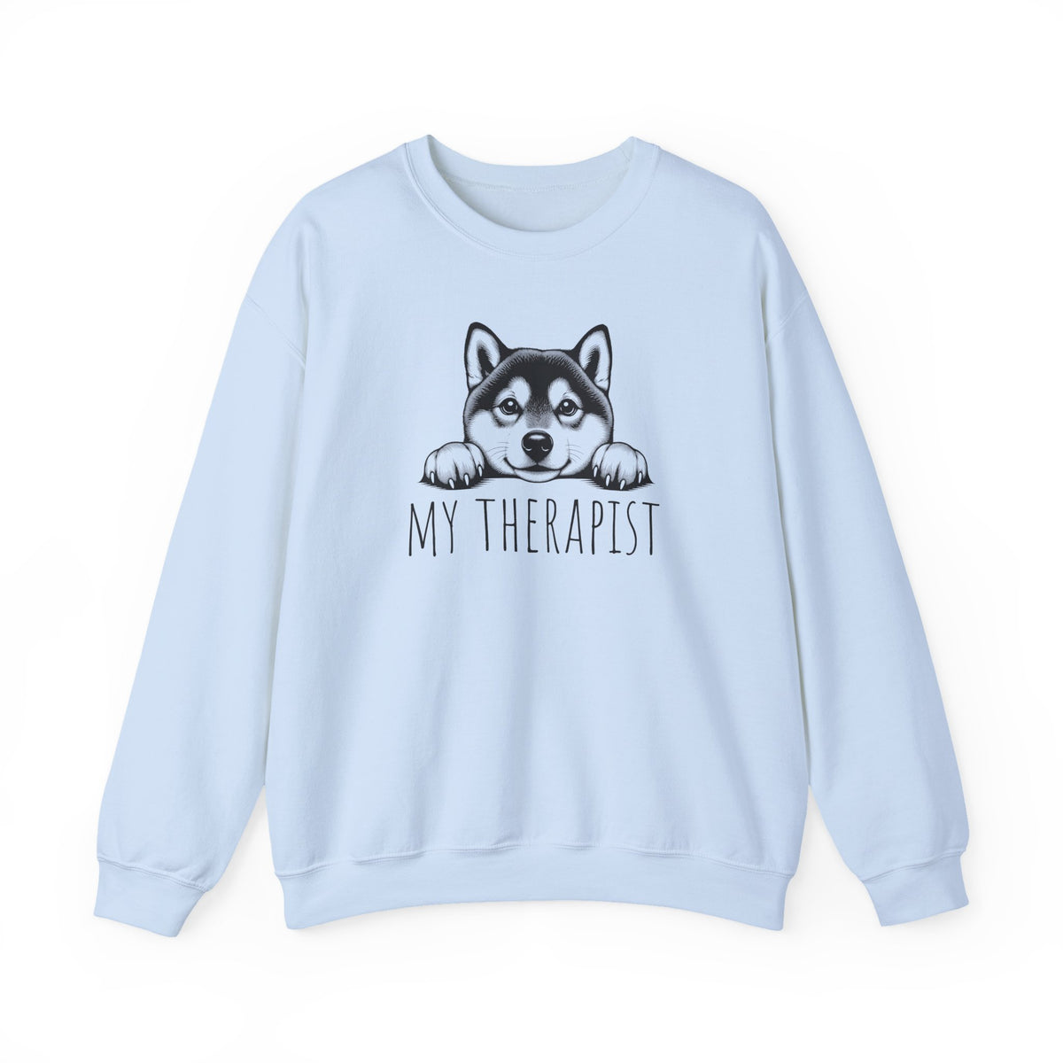 Shiba Inu My Therapist Crewneck Sweatshirt