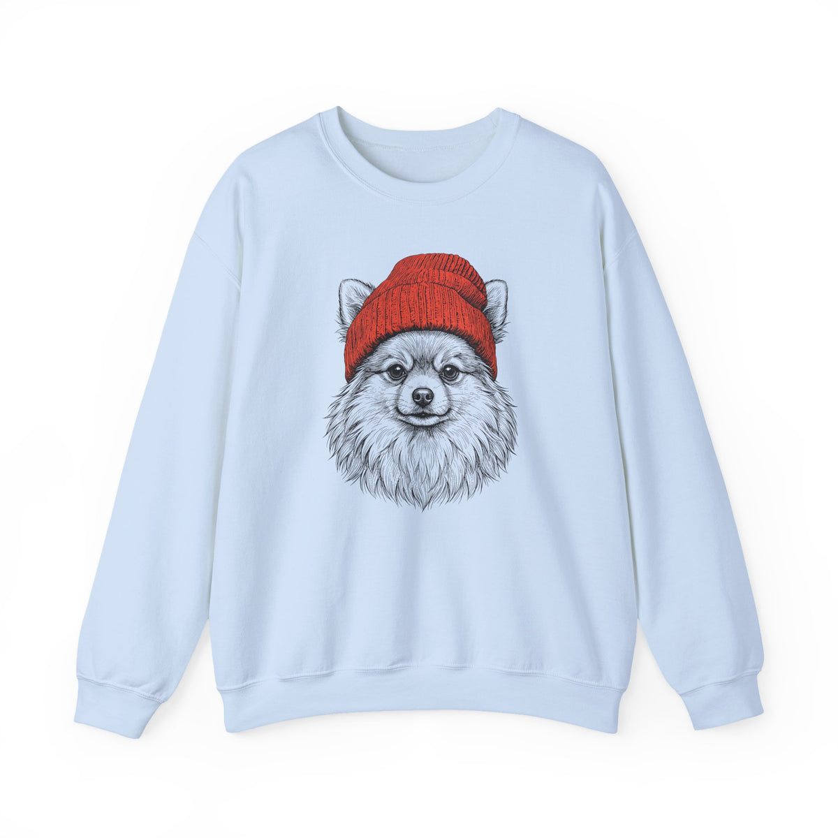 Pomeranian Beanie Crewneck Sweatshirt