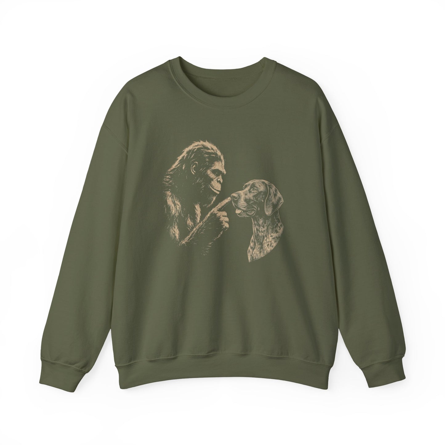 Bigfoot German Shorthaired Pointer Crewneck Sweatshirt