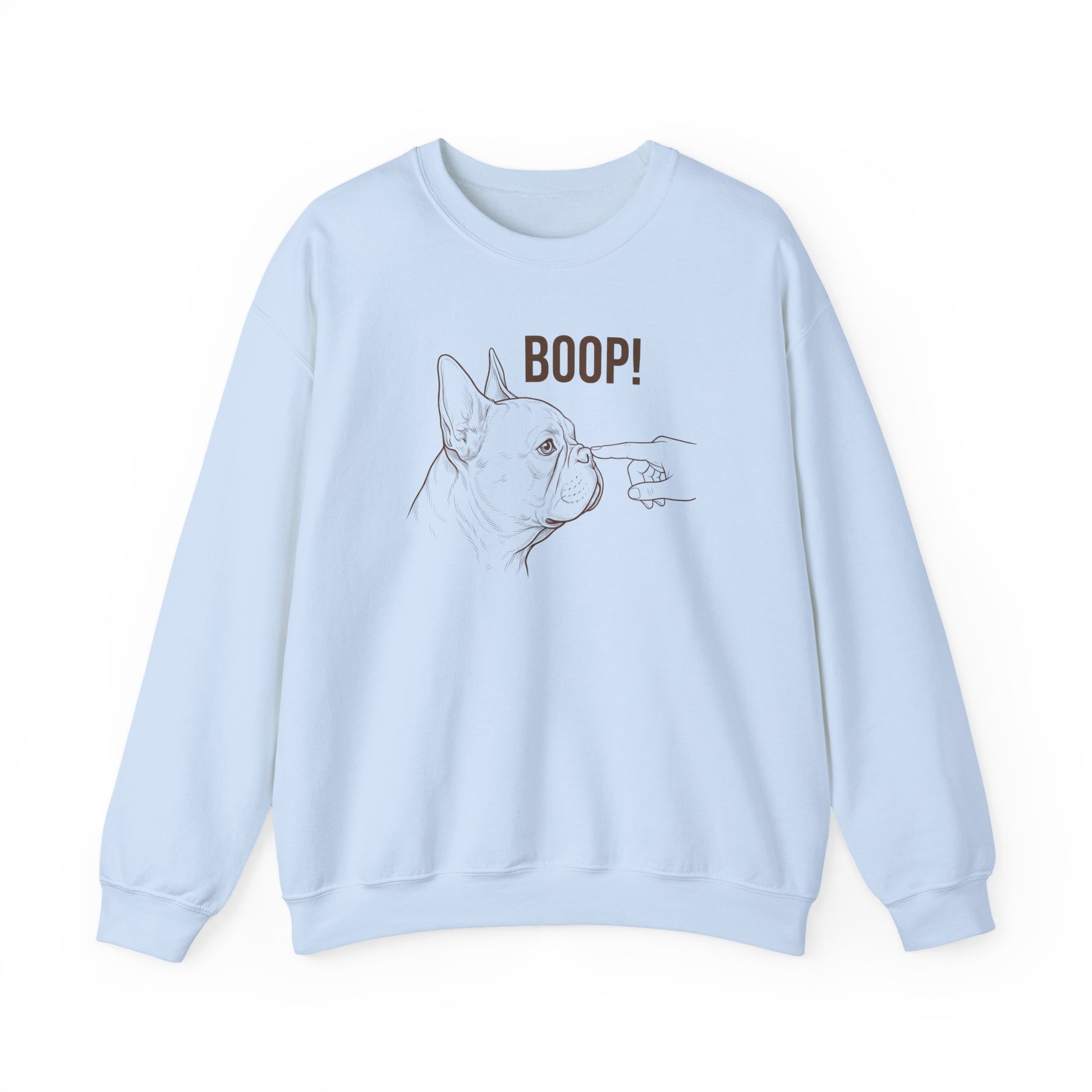 French Bulldog Boop Crewneck Sweatshirt Light Blue