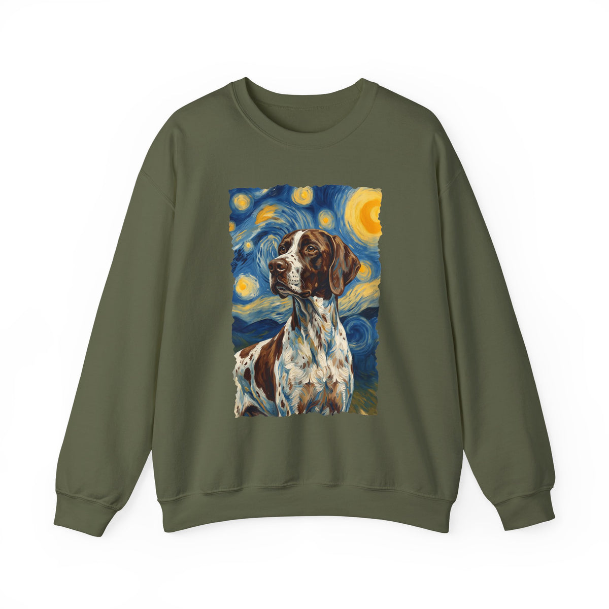 English Pointer Van Gogh Crewneck Sweatshirt