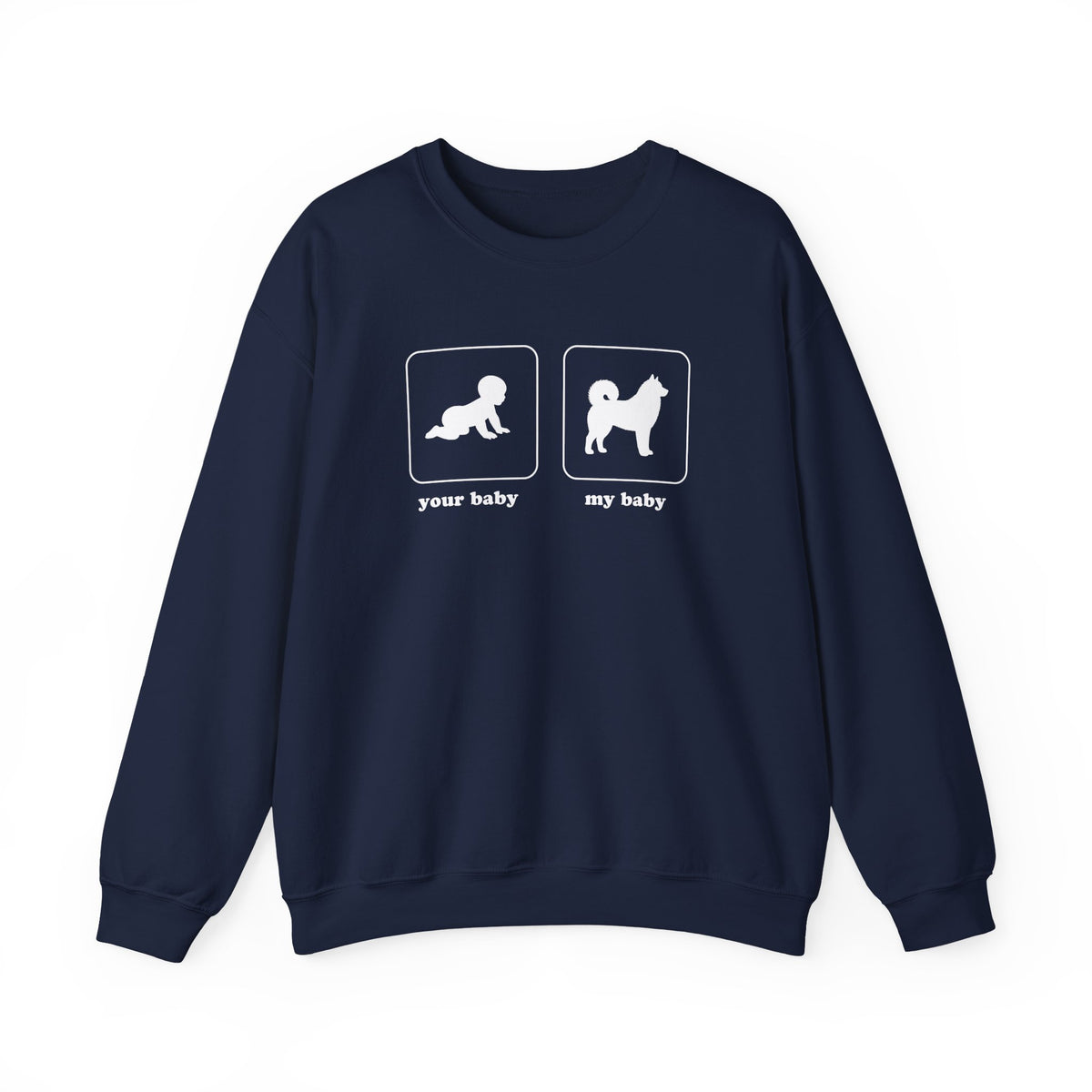 Alaskan Malamute Baby Crewneck Sweatshirt Navy