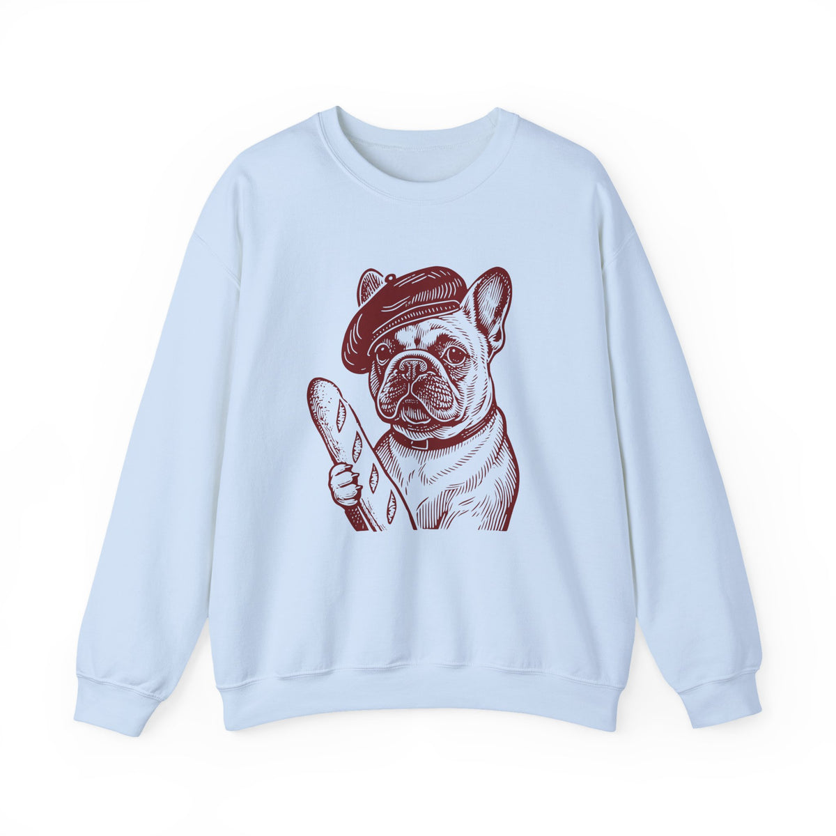 French Bulldog Crewneck Sweatshirt Light Blue