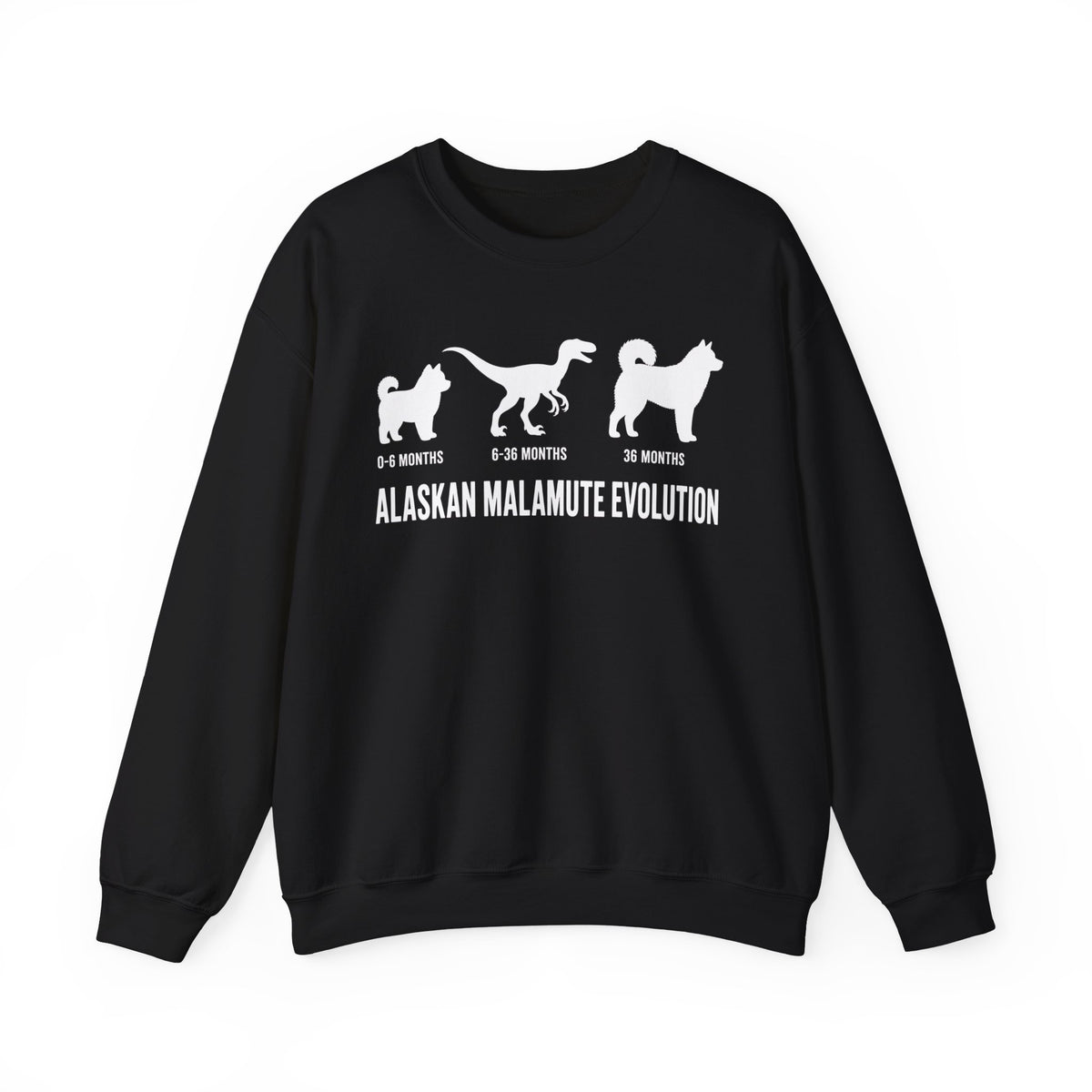 Alaskan Malamute Evolution Crewneck Sweatshirt