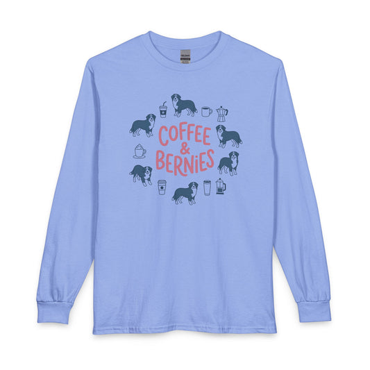 Coffee & Bernies Long Sleeve Carolina Blue