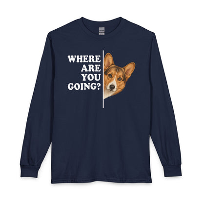 Cardigan Welsh Corgi Sable Where Are You Going Long Sleeve