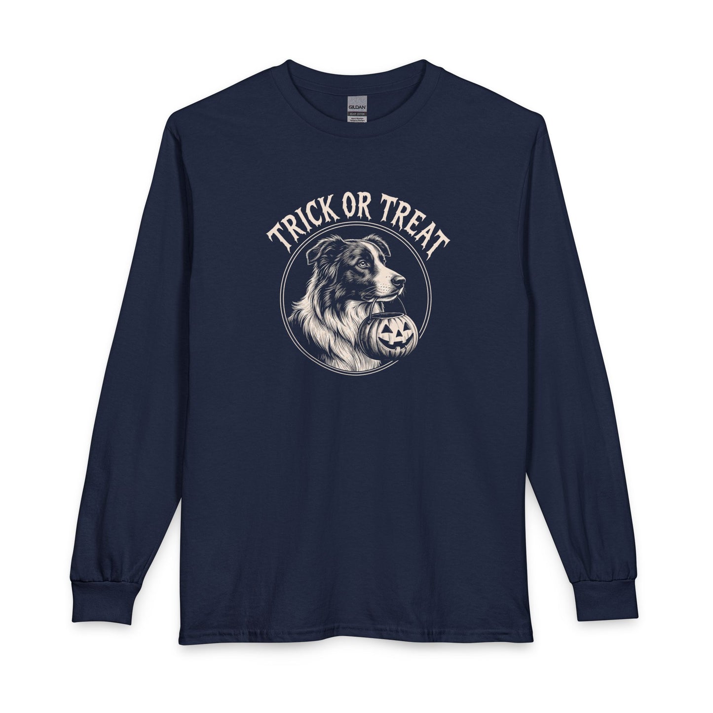 Border Collie Halloween Trick or Treat Long Sleeve