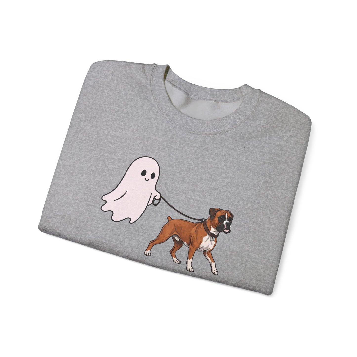 Halloween Ghost Boxer Crewneck Sweatshirt