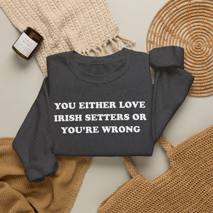 Love Irish Setter Crewneck Sweatshirt