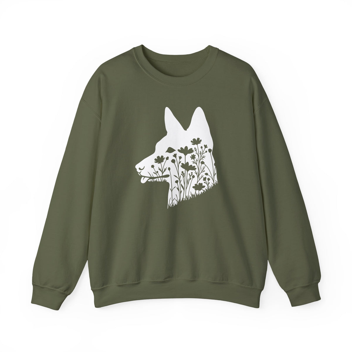 Basenji Flowers Crewneck Sweatshirt