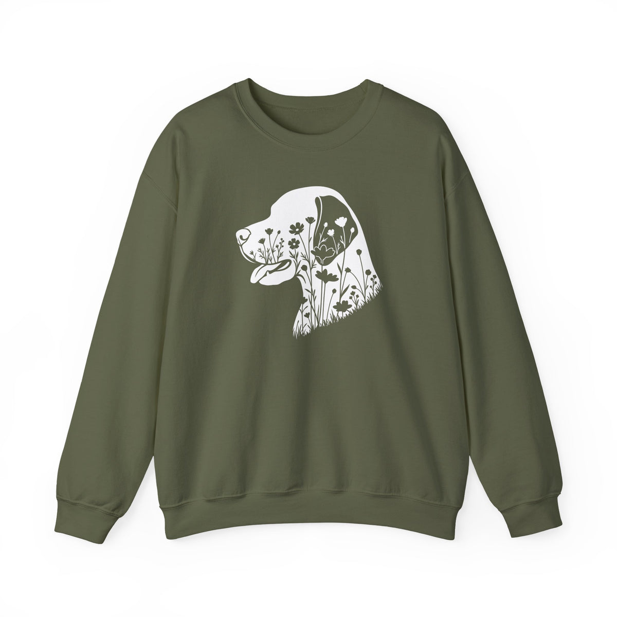 English Pointer Flowers Crewneck Sweatshirt