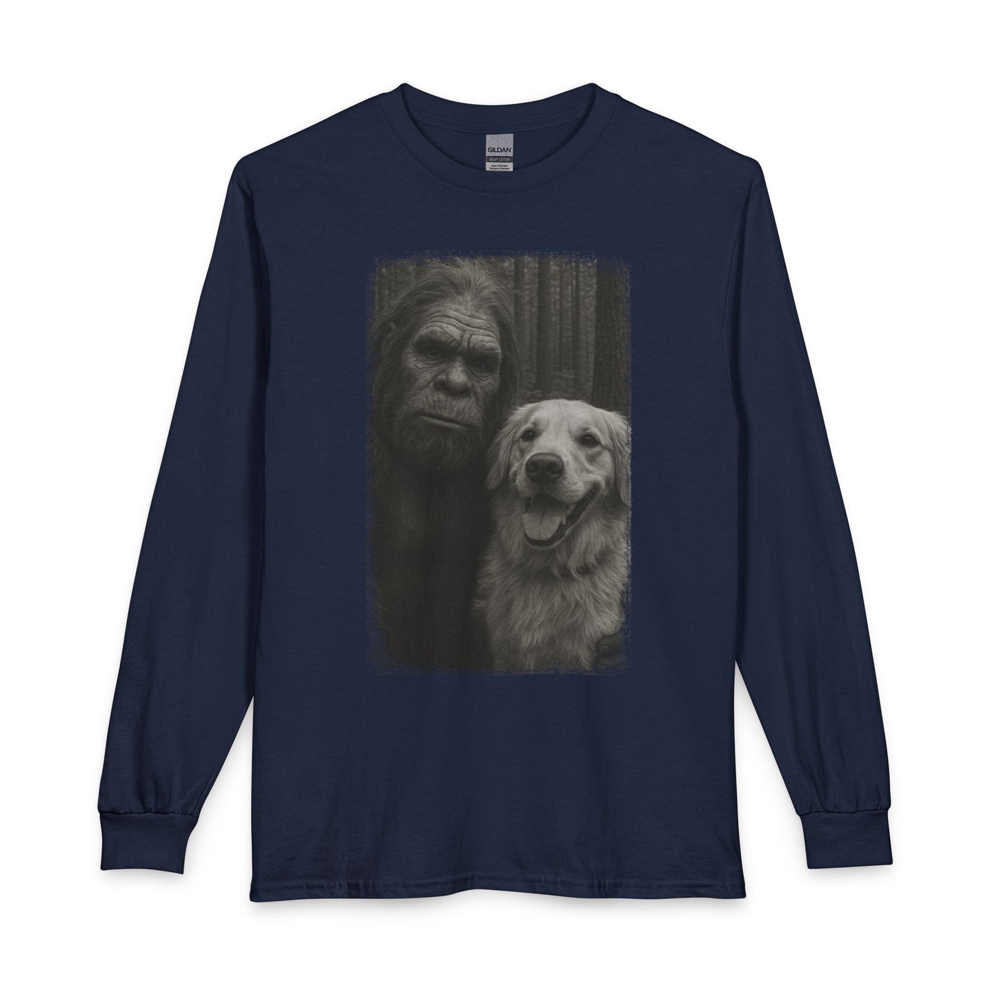 Bigfoot & Golden Retriever Selfie Long Sleeve