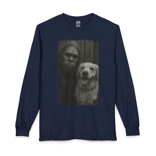 Bigfoot & Golden Retriever Selfie Long Sleeve