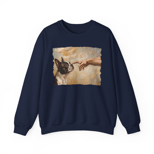 Boston Terrier Creation Crewneck Sweatshirt